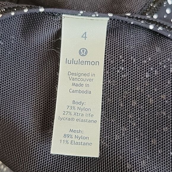 LULULEMON Black and White Mesh Tank Size 4 - Picture 8 of 8